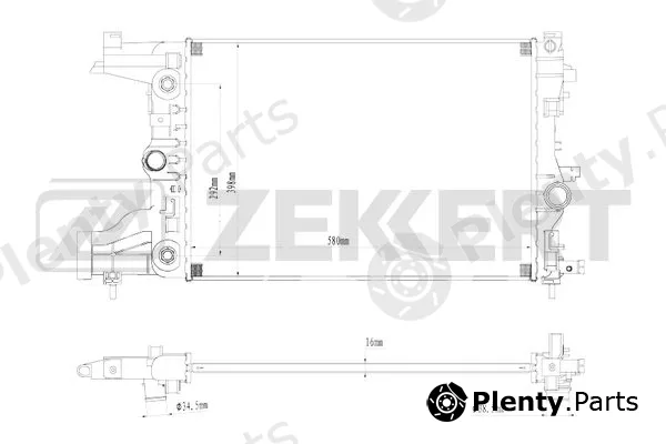 Zekkert MK-1260 — Radiator, engine cooling