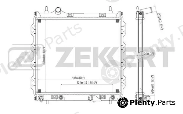 Zekkert MK-1143 — Radiator, engine cooling