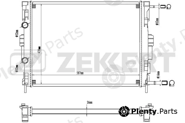Zekkert MK-1270 — Radiator, engine cooling