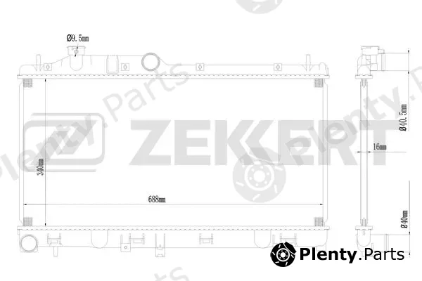 Zekkert MK-1041 — Radiator, engine cooling