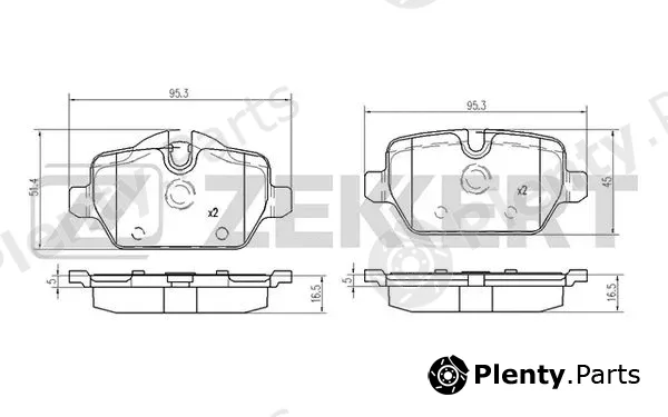 Zekkert BS-1018 — Brake Pad Set, disc brake