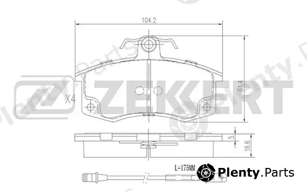 Zekkert BS-1926 — Brake Pad Set, disc brake
