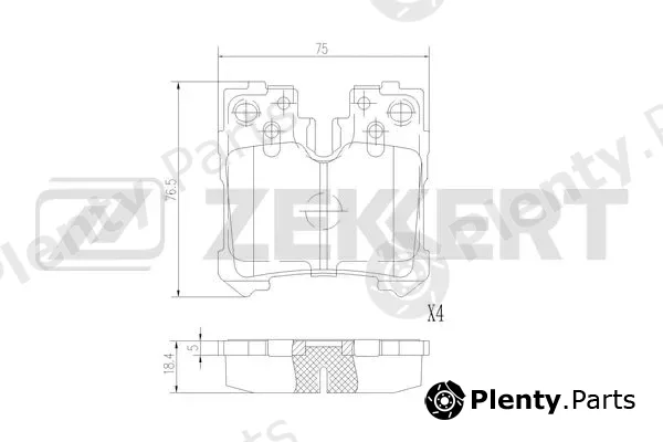 Zekkert BS-2968 — Brake Pad Set, disc brake