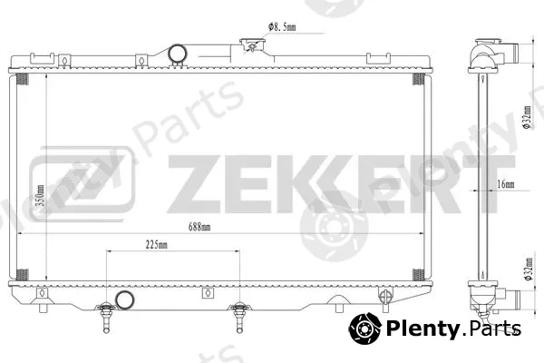 Zekkert MK-1583 — Radiator, engine cooling