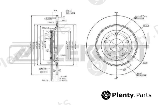 Zekkert BS-5708 — Brake Disc