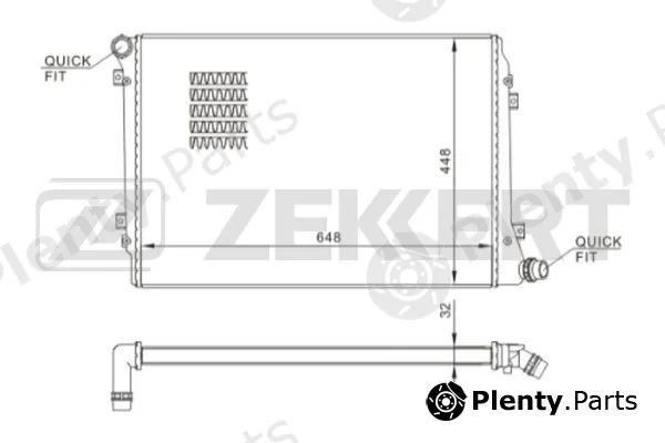 Zekkert MK-1243 — Radiator, engine cooling