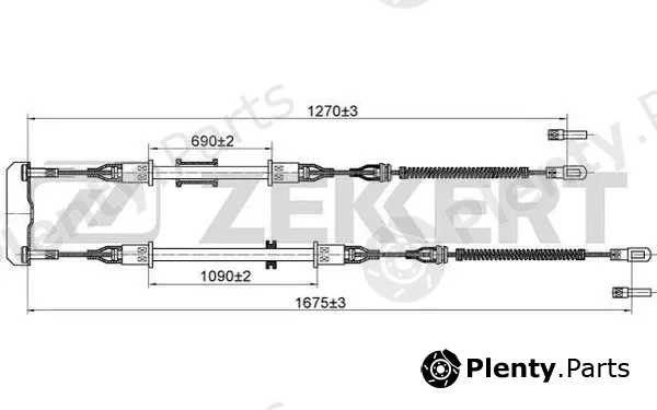 Zekkert BZ-1030 — Cable Pull, parking brake