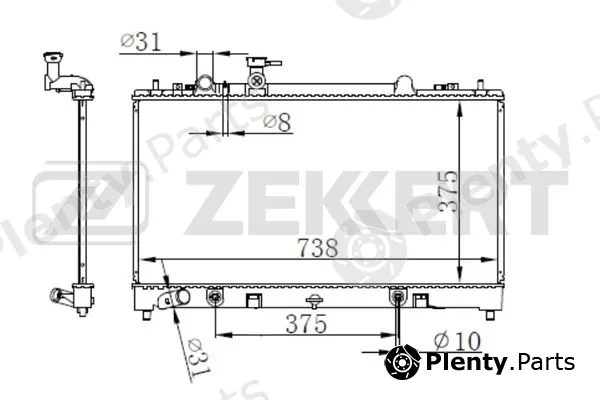 Zekkert MK-1106 — Radiator, engine cooling
