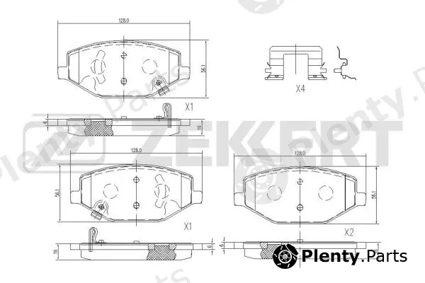 Zekkert BS-1182 — Brake Pad Set, disc brake