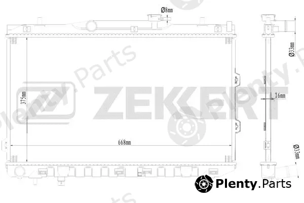 Zekkert MK-1144 — Radiator, engine cooling