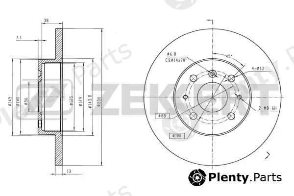 Zekkert BS-6136 — Brake Disc