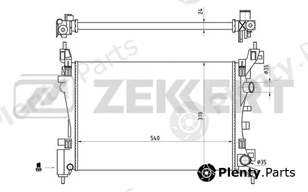 Zekkert MK-1242 — Radiator, engine cooling
