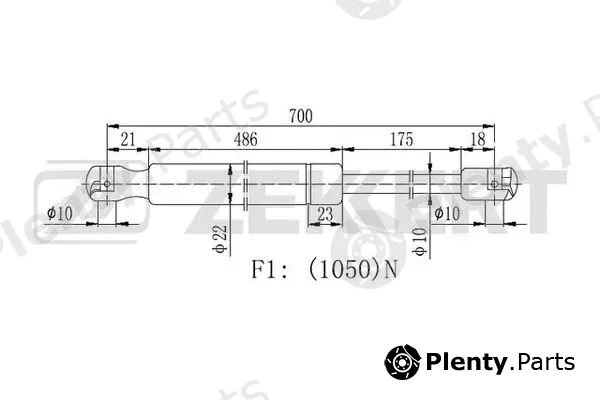 Zekkert GF-2213 — Gas Spring, boot/cargo area