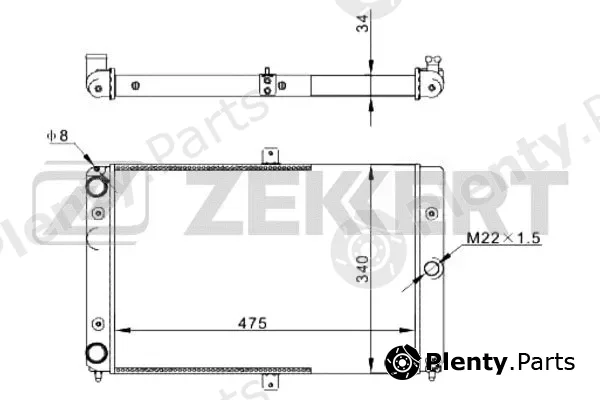 Zekkert MK-1297 — Radiator, engine cooling