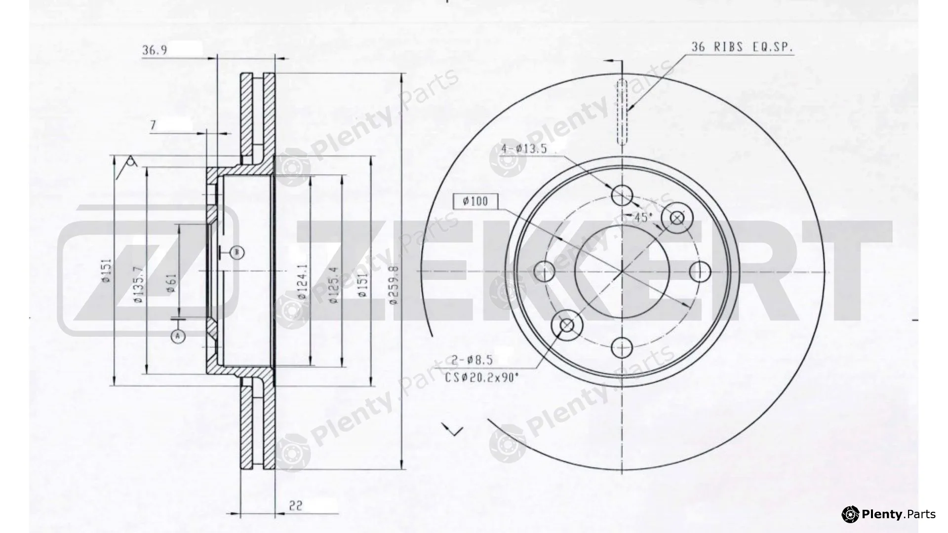 Zekkert BS-5231B — Brake Disc
