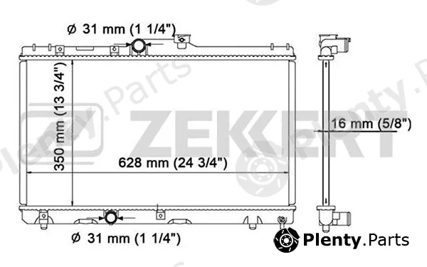 Zekkert MK-1044 — Radiator, engine cooling
