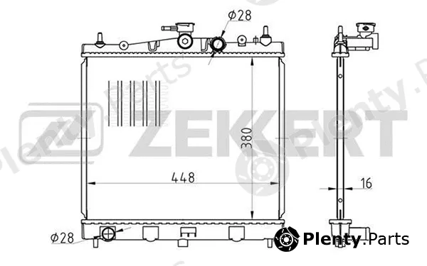 Zekkert MK-1450 — Radiator, engine cooling