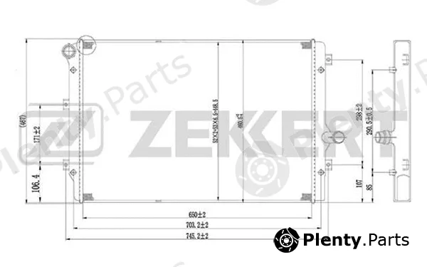 Zekkert MK-1234 — Radiator, engine cooling