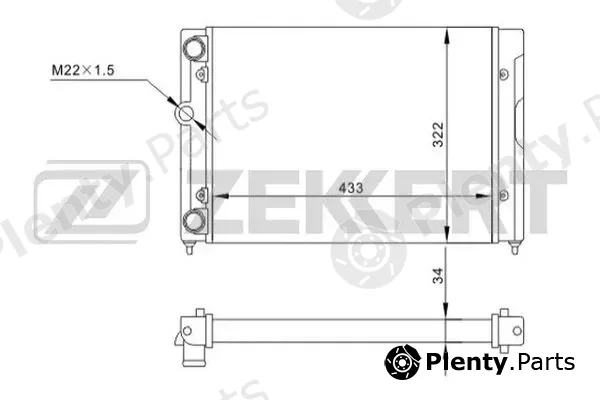 Zekkert MK-1510 — Radiator, engine cooling