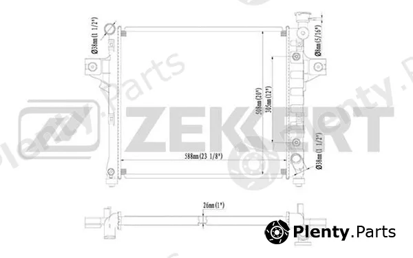 Zekkert MK-1425 — Radiator, engine cooling