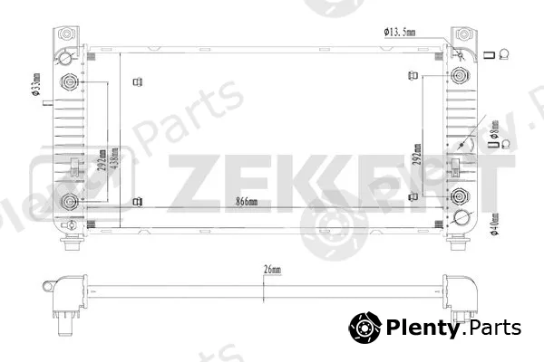 Zekkert MK-1251 — Radiator, engine cooling
