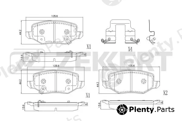 Zekkert BS-1178 — Brake Pad Set, disc brake
