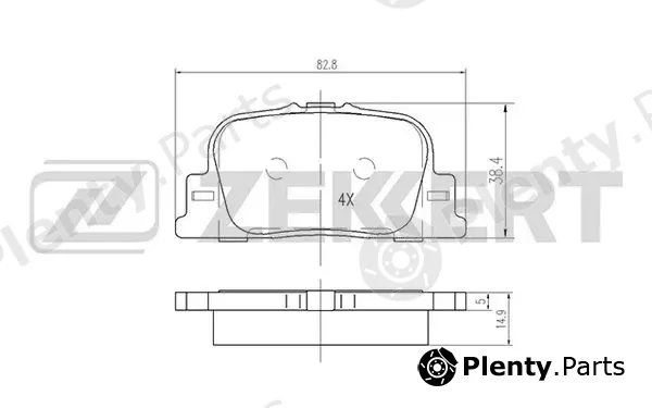 Zekkert BS-1865 — Brake Pad Set, disc brake