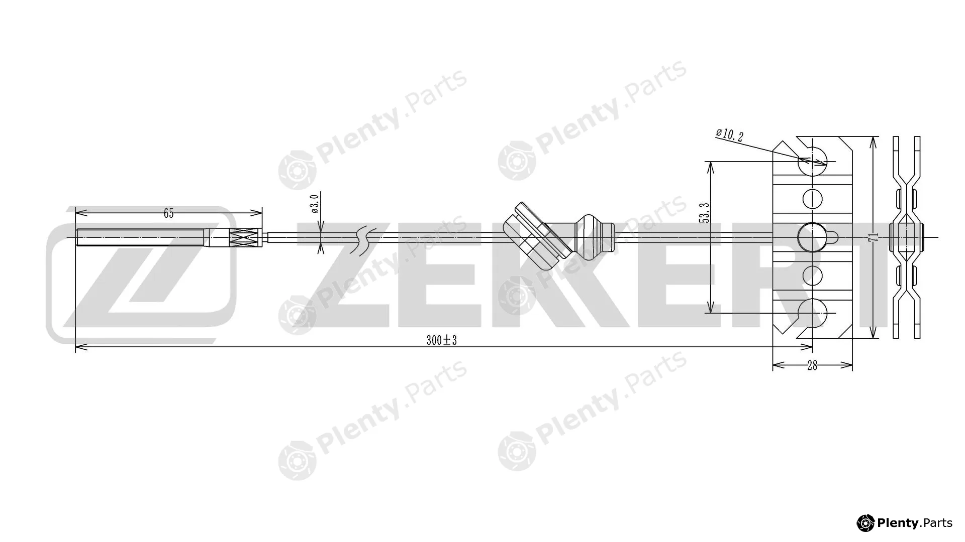 Zekkert BZ-1002 — Cable Pull, parking brake