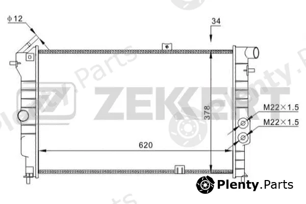 Zekkert MK-1620 — Radiator, engine cooling