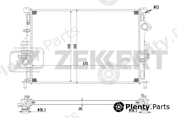 Zekkert MK-1230 — Radiator, engine cooling