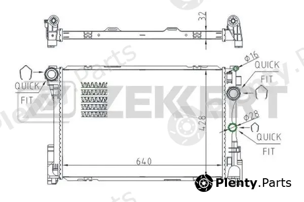 Zekkert MK-1513 — Radiator, engine cooling