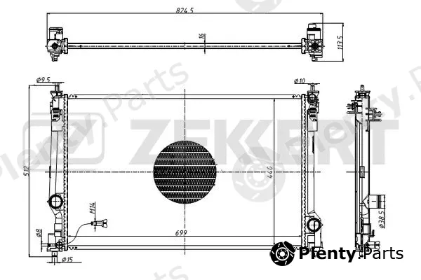Zekkert MK-1189 — Radiator, engine cooling