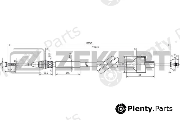 Zekkert BZ-1097 — Cable Pull, clutch control