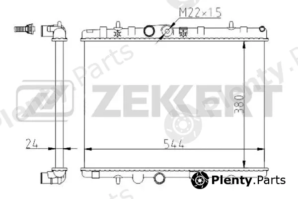 Zekkert MK-1344 — Radiator, engine cooling