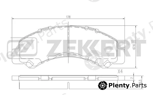 Zekkert BS-2377 — Brake Pad Set, disc brake