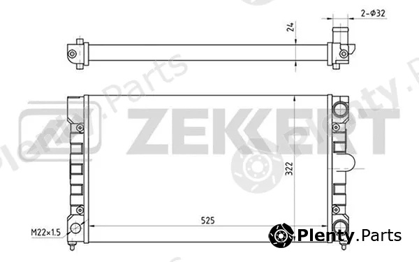 Zekkert MK-1033 — Radiator, engine cooling