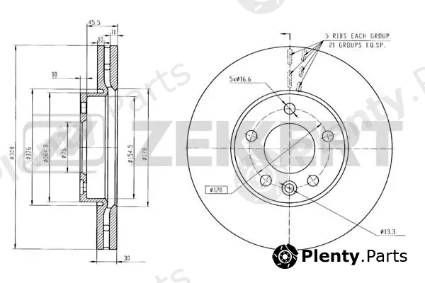 Zekkert BS-5357B — Brake Disc