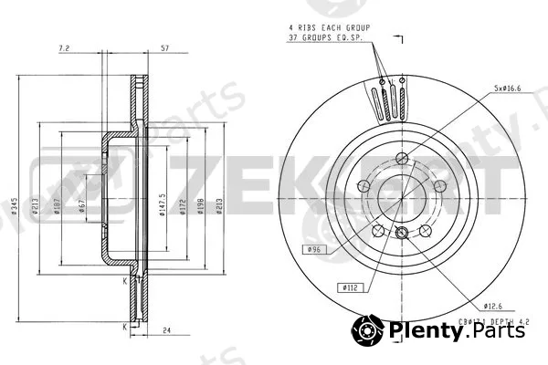 Zekkert BS-6577 — Brake Disc