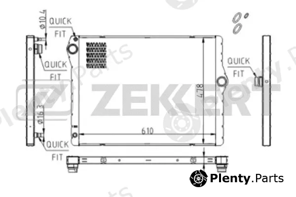 Zekkert MK-1615 — Radiator, engine cooling