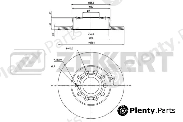 Zekkert BS-5042B — Brake Disc