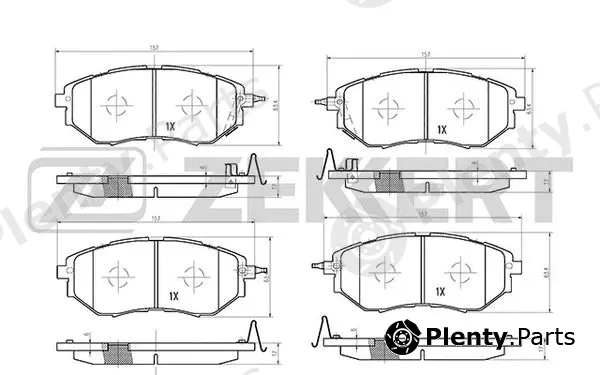 Zekkert BS-1241 — Brake Pad Set, disc brake