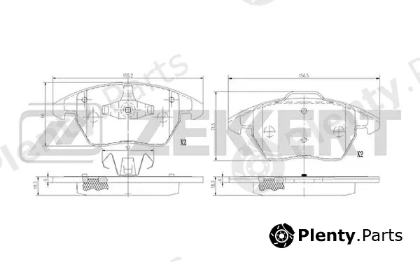 Zekkert BS-1375 — Brake Pad Set, disc brake