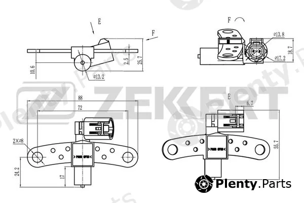 Zekkert SE-4051 — Sensor, crankshaft pulse