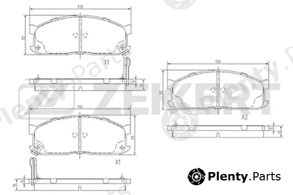 Zekkert BS-2137 — Brake Pad Set, disc brake
