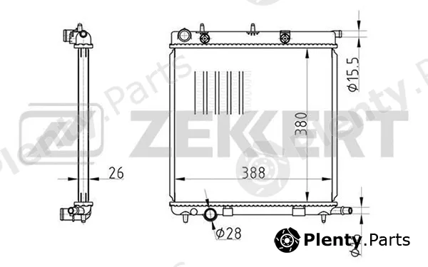 Zekkert MK-1074 — Radiator, engine cooling