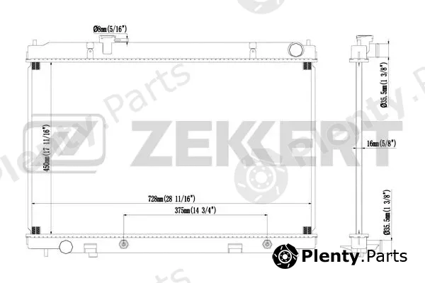 Zekkert MK-1497 — Radiator, engine cooling