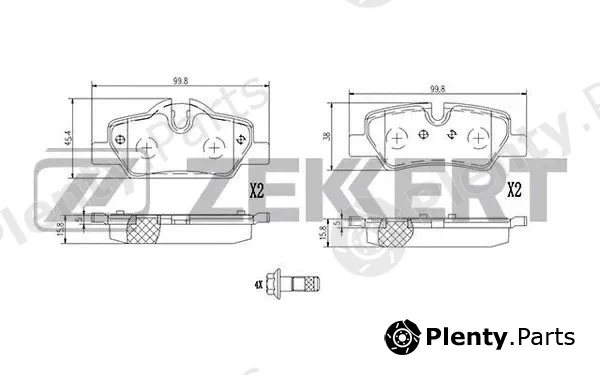 Zekkert BS-1397 — Brake Pad Set, disc brake