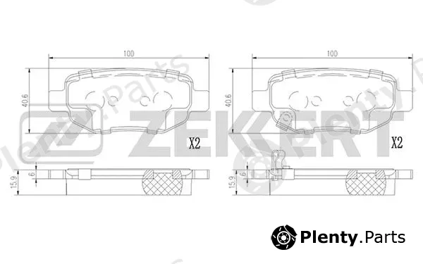 Zekkert BS-1361 — Brake Pad Set, disc brake