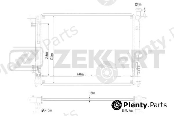 Zekkert MK-1628 — Radiator, engine cooling