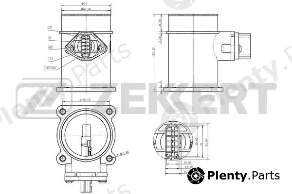 Zekkert SE-1017 — Mass Air Flow Sensor
